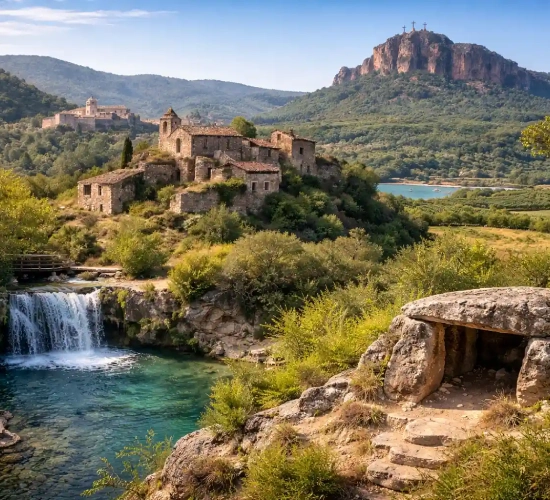 Village ancien et paysage naturel du Var