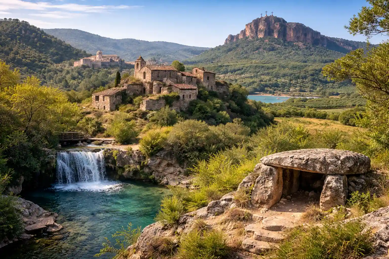 Village ancien et paysage naturel du Var